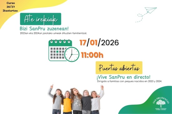 Ate irekien jardunaldia 2026/01/17 2 eta 3 urtekoen gelak